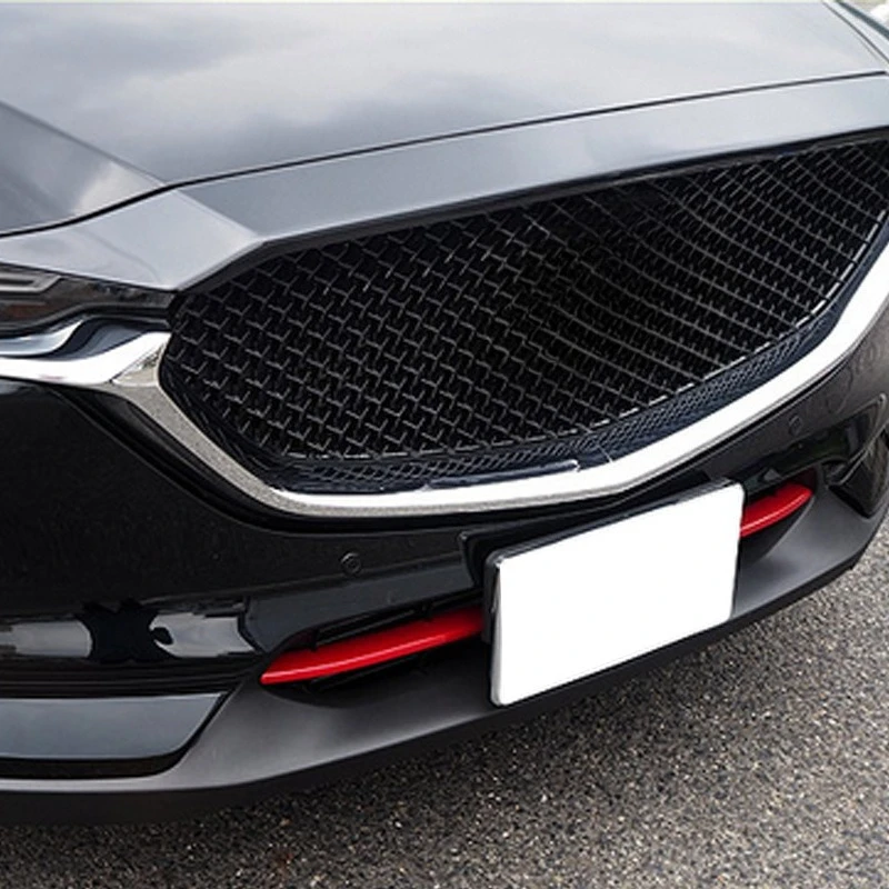 마쓰다 CX-5KF 2017 2018 2019용 프론트 범퍼 하단 그릴 장 브라이트 스트립 스플리터 스포일러 에어 벤트 배플 액세서리