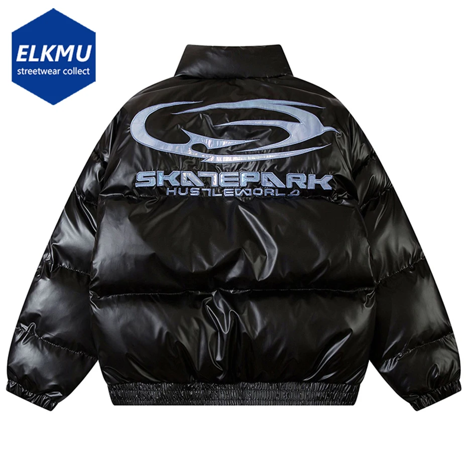 

2023 Men Winter Jackets Streetwear Hip Hop Parkas Embroidery Padded Coats Harajuku Loose Casual Outwear Puffer Jackets for Male