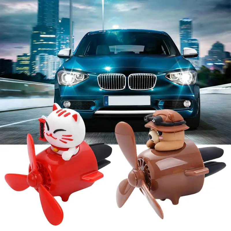 

New Car Air Freshener Smell In The Car Styling Aromatherapy Pilot Rotating Propeller Air Outlet Fragrance Flavor Bear Pilot