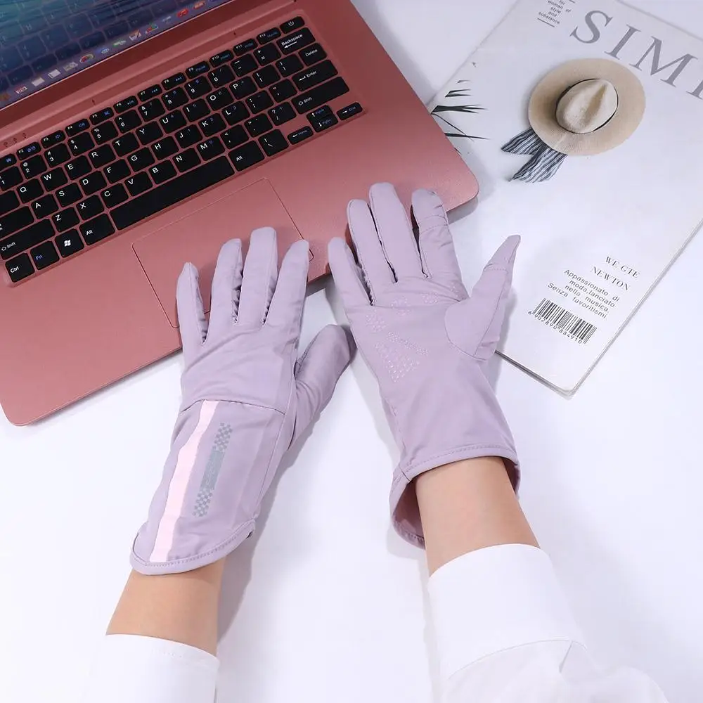 

Ice Silk Anti-UV Gloves Show Two Finger Women Driving Gloves Summer Sunscreen Gloves Outdoor Riding Mittens Touch Screen Gloves