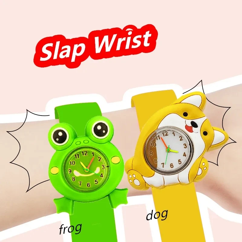 Wholesale Cartoon Children Watches Baby Cute Toy Clock Boys Girls Kids Slap Wrist Watches Kindergarten Activity Gift Bracelet 4