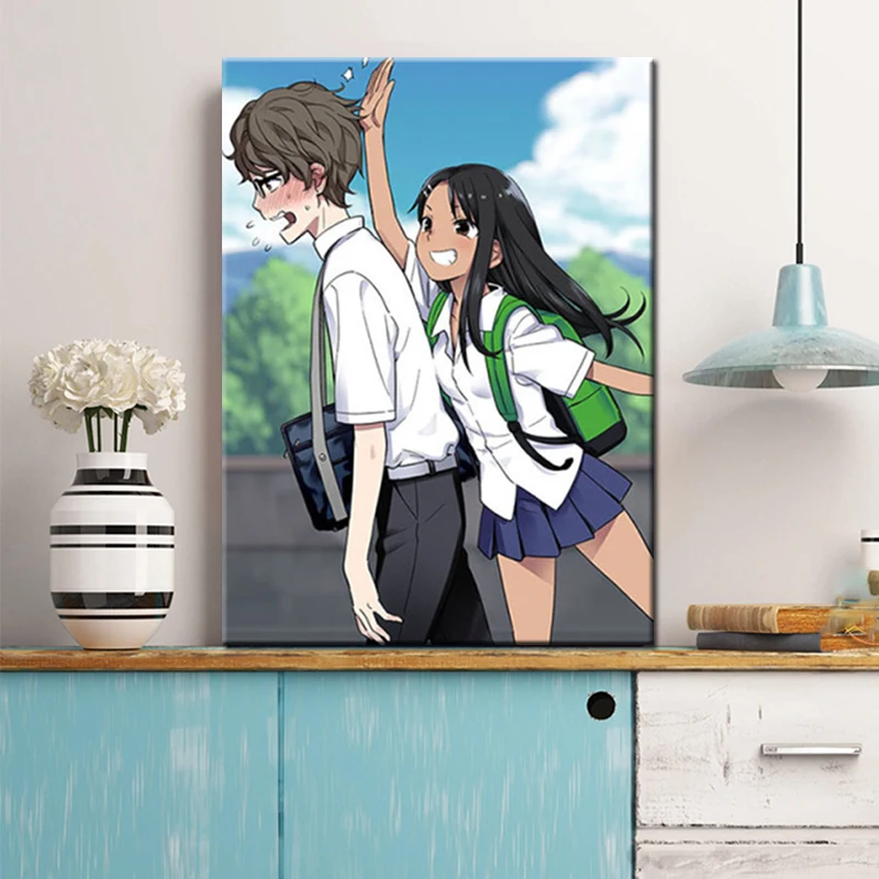 Meu senpai é irritante anime impressão arte poster dos desenhos animados  mangá imagem da parede pintura em tela otaku decoração de casa - AliExpress