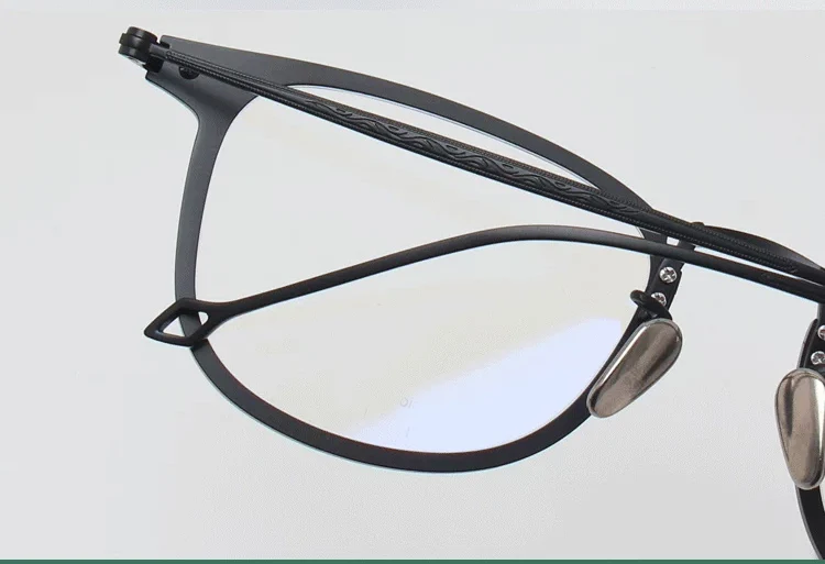 Yujo Men's Full Rim Square Titanium Eyeglasses Clip On Sunglasses Image 7