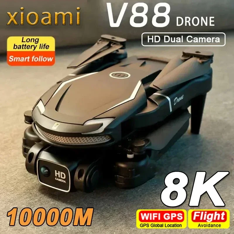 For Iconic Brand New V88 Drone 8K Professional HD Aerial Photography 5G GPS Remote Control Aircraft HD Dual Camera Quadcopter Toy UAV