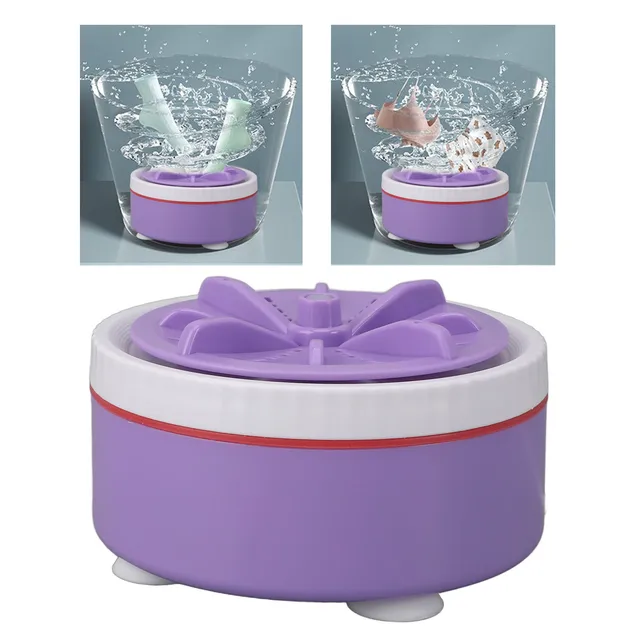 Mini Turbo Washing Machine Timed Adjustable Multifunction USB Powered Portable Mini Turbo Washer for Small Clothes Dish Washing 4
