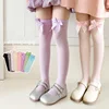 Girls' Velvet Long Socks Spring Summer Thin Ice Socks Candy colored Bow Japanese Cute Leg Over Knee Socks 1