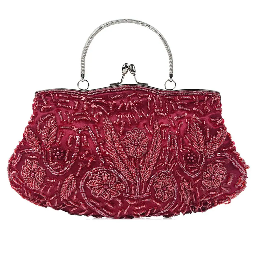 Evening Dress Banquet Handbags Retro Women Flower Embroidered bags Ladies Dinner Wedding Dress Clutch Purse
