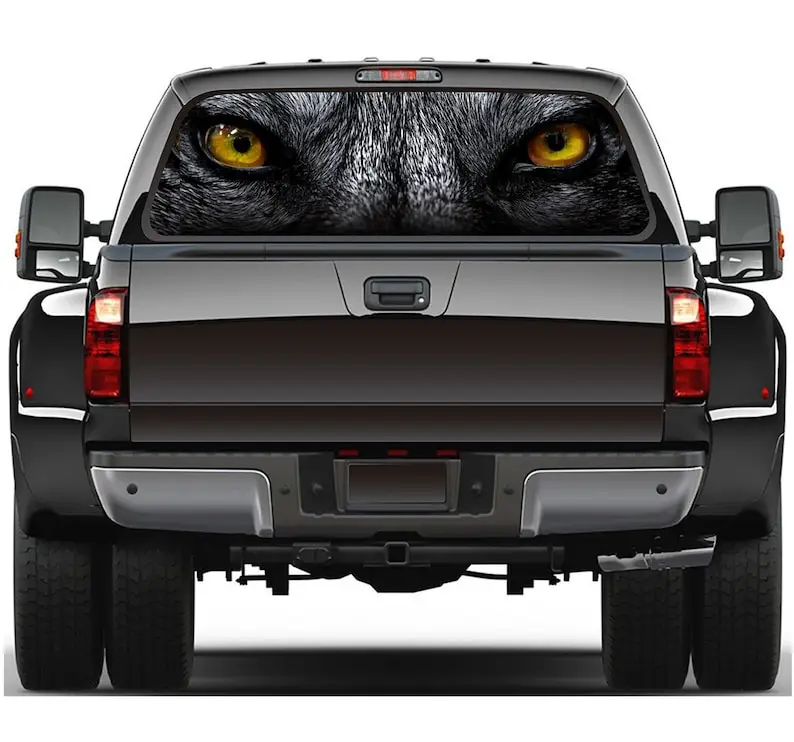 

Wolf Rear Window Graphic Decal Truck SUV Van Grey Animal Wild Car Vinyl Custom DD01