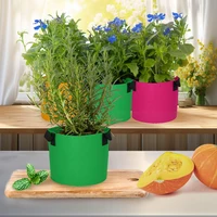 1/2/3/5/7/10/12/15/17/20 Gallon Garden Grow Bags Flower Vegetable Aeration Planting Pot Container Planter Pouch With Handles 6