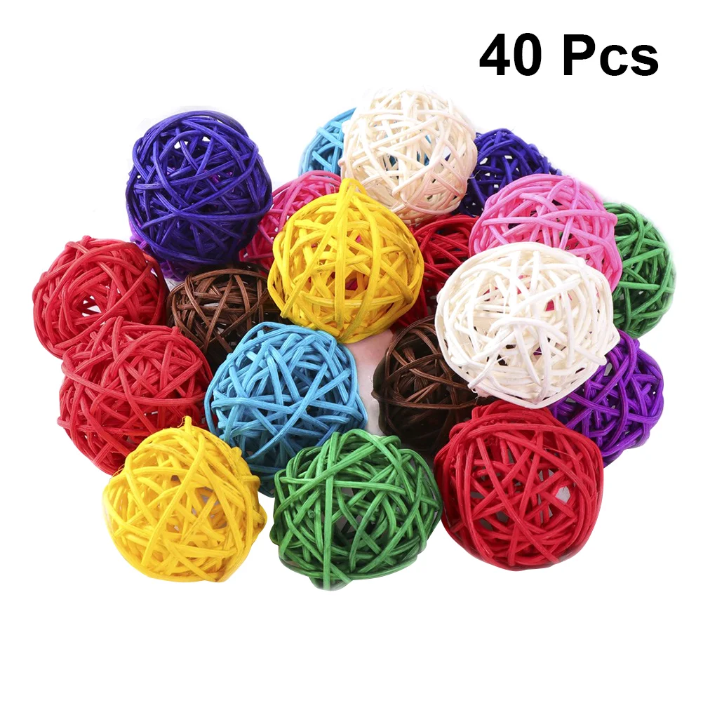 

Rattan Balls Bird Rattan Balls Parrot Wicker Ball Birds Parakeet Chewing Pet Cage Bite Parakeet Budgie Cockatoo Decoration Diy