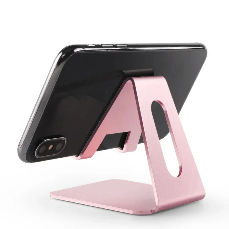Universal Aluminum 360° Rotating Phone Holder Stand – Foldable Double Shaft Adjustable Mobile Stand, Stable Anti-Slip Desktop Bracket for iPhone & Android