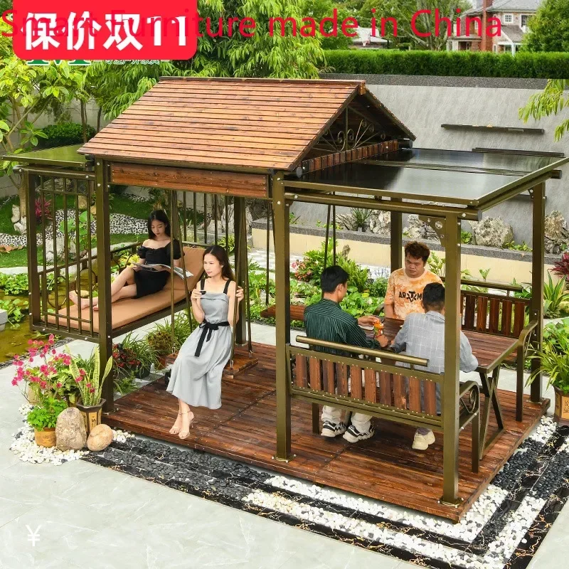 

Yuanmao Outdoor Swing Bedding Pavilion Garden Swing Pavilion Villa Yard Sunshade Galvanized Shed Pavilion