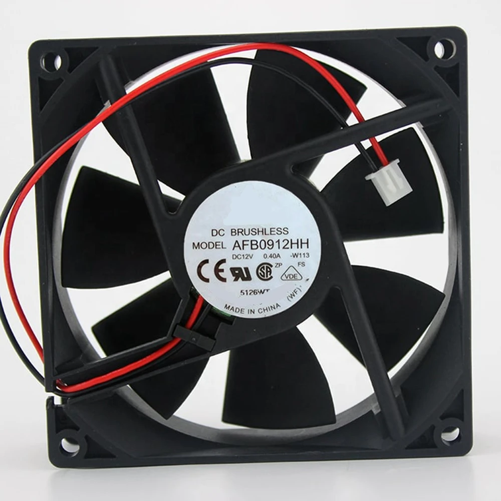 Cooling Fan AFB0912HH DC 12V 0.4A 5500RPM 9225 92x92x25MM XH2.54 2-Wire 2PIN Terminal interface