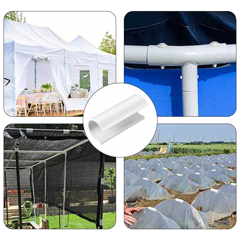 

32pcs White Clips For PVC Pipe Greenhouses Row Covers And Sheds For Making Cold Frames Bird Protection Garden Supplies
