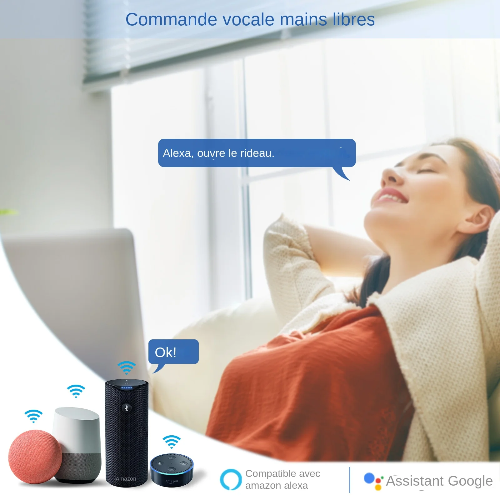 LoraTap – commutateur de moteur pour rideau de fenêtre, wi-fi, Tuya Smart Life App, Google Home, Alexa, commande vocale, automatisation