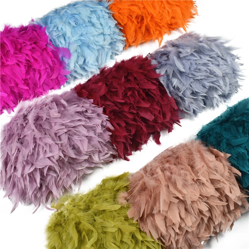 

10Yard Fluffy Marabou Feather Trim Fringe 10-15cm Turkey Plumes Ribbon for Sewing in Dress Accessories Wedding Party Decoration