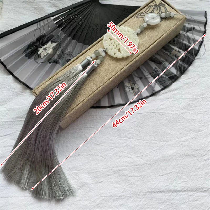 Antique Hanfu Accessories Waist Wear Chinese Costume Belt Jade fringe Pendant Gift Men Women Theatrical performance Waist Decor