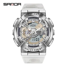 

Top Brand Men Watch SANDA Luminous Dual Time Display Digital Watches Shockproof Stopwatch Clock Man Sport Wateprroof Wristwatch