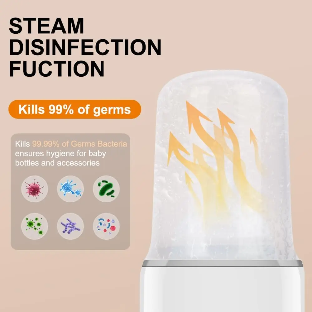 Baby Bottle Warmer 6 In 1 Automatic Baby Milk Warmer Baby Food Heater Safe Fast Feeding Bottle Warmer For Breastmilk Formula 5