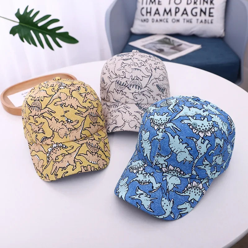 

Cartoon Dinosaur Kids Toddler Baby Baseball Caps Print Children Cap Spring Autumn Sun Hats for Boys Girls Casual Unisex Bonnet