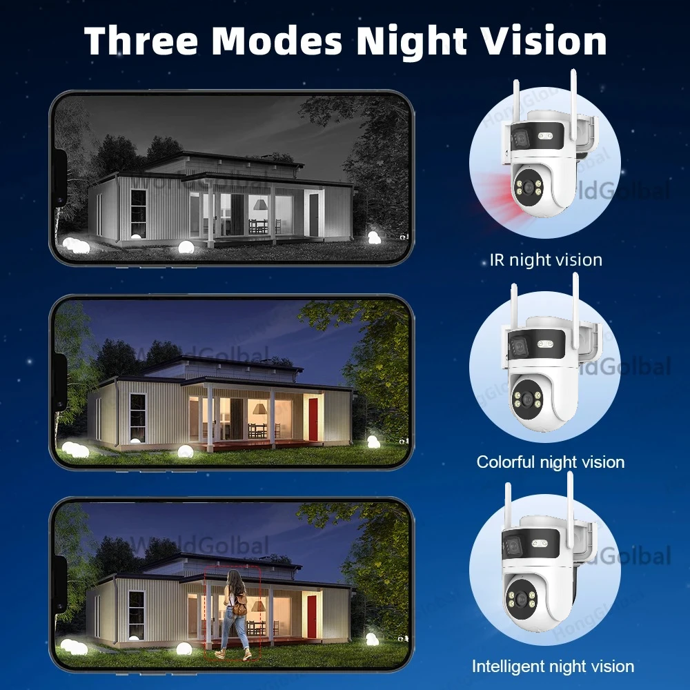 Tuya 5K 10MP WIFI Camera Outdoor PTZ Dual Lens 8MP AI Motion Automatic Tracking CCTV Security Intelligent IP67 Monitoring TUYA 6