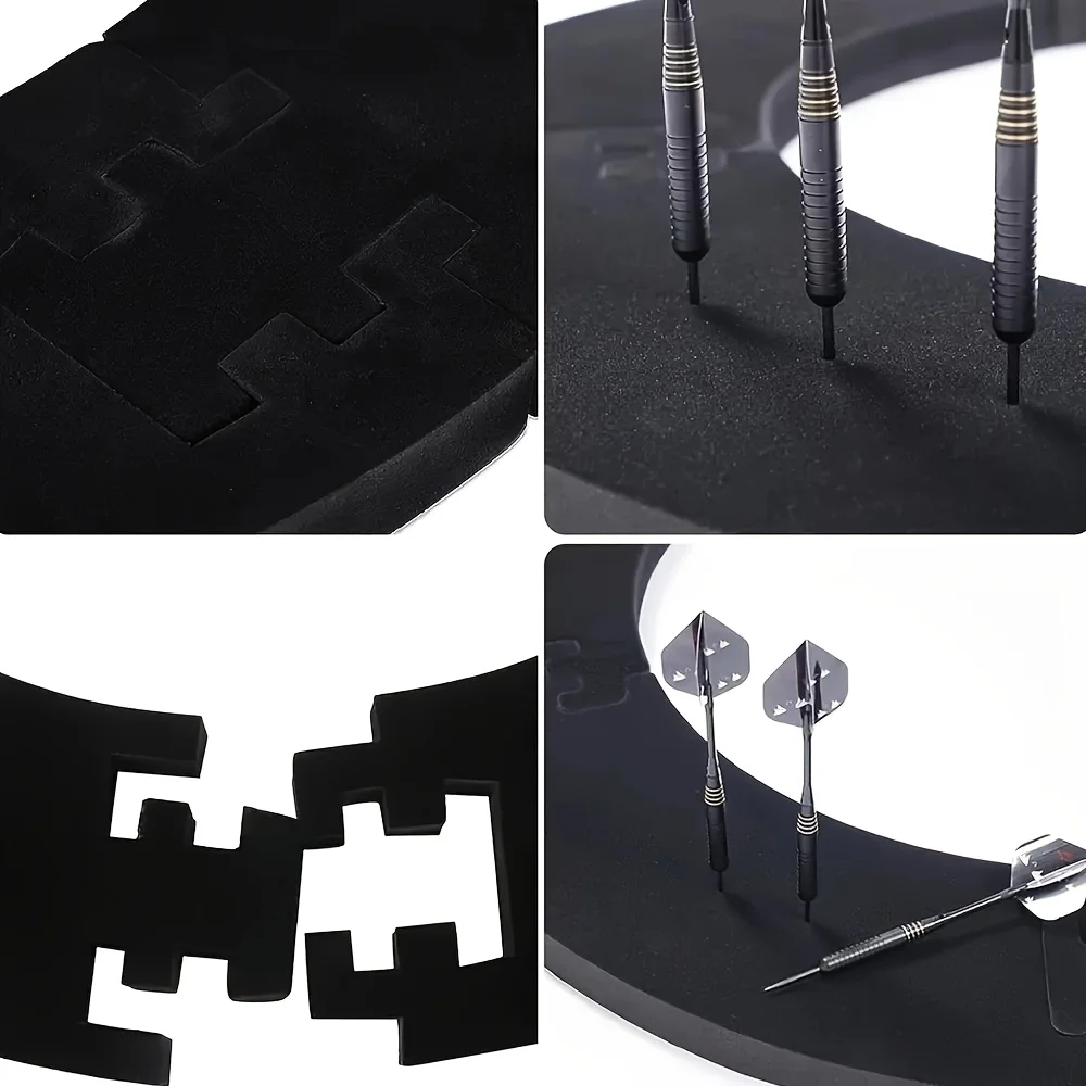 EVA Dartboard Surround Jigsaw Ring, Lightweight Removable Wall Protector For 18-Inch Dart Boards, Indoor Darts Gaming_voghion.com