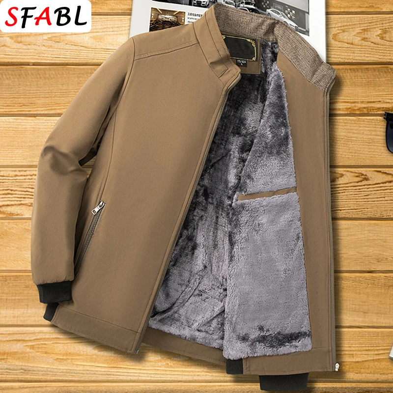 Warm-Fleece-Lined-Casual-Men-s-Winter-Jacket-Solid-Color-Autumn-Winter ...