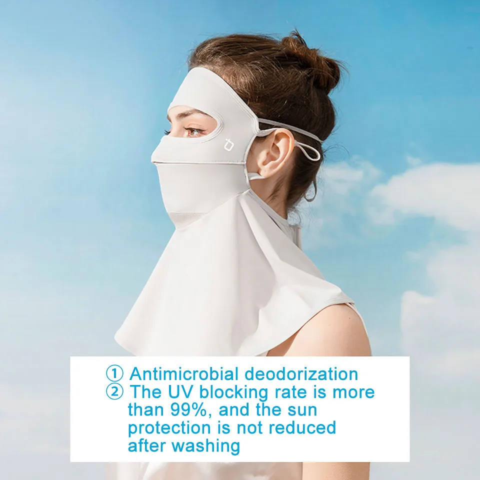 GTUBIKE Sun Protection Veil Summer Riding Mask Facekini Shade Neck Hanging Ear Outdoor Sports Hiking Breathable For Men Women