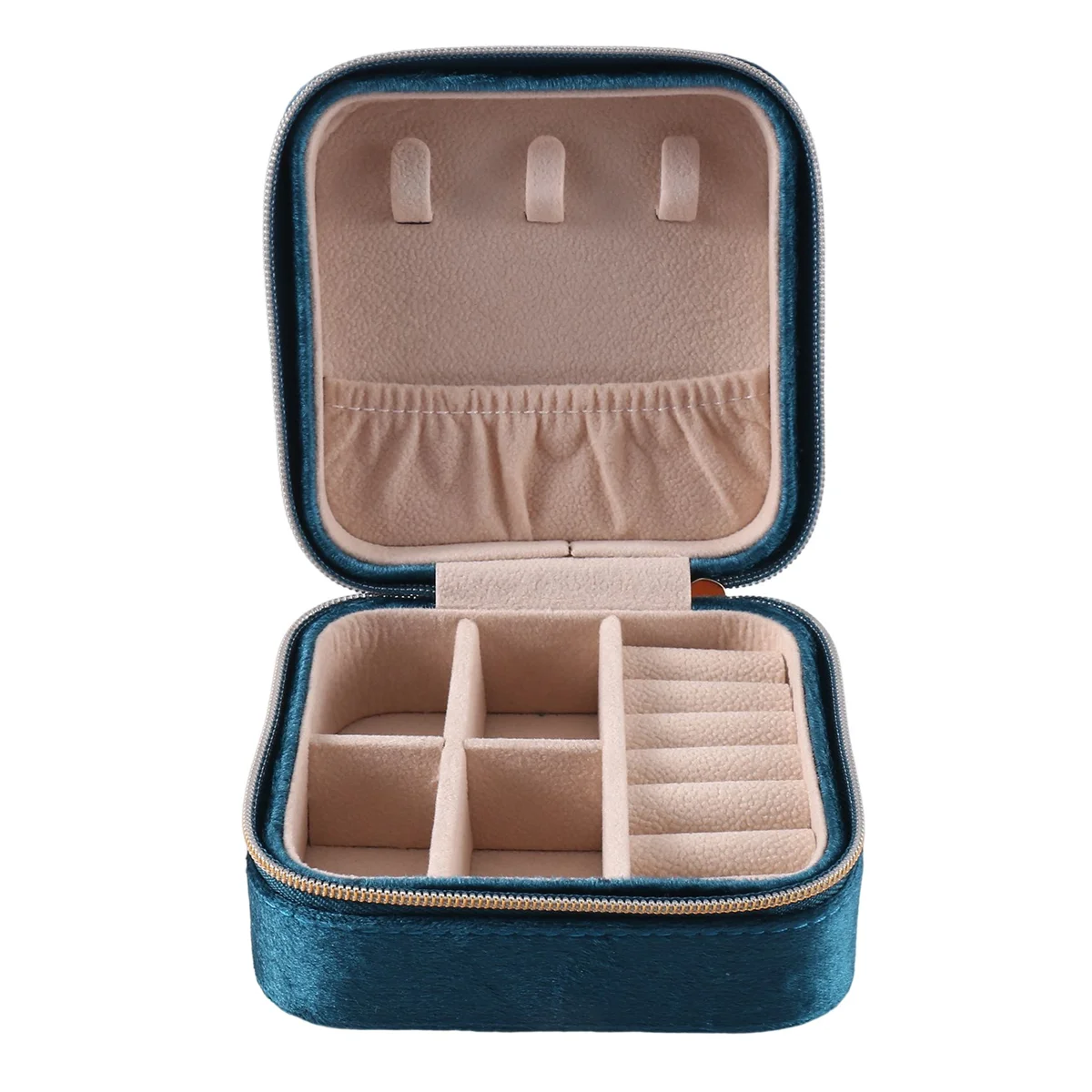 

Plush Velvet Travel Jewelry Box Organizer Jewelry Travel Organizer Small Jewelry Box for Women Earring Case D