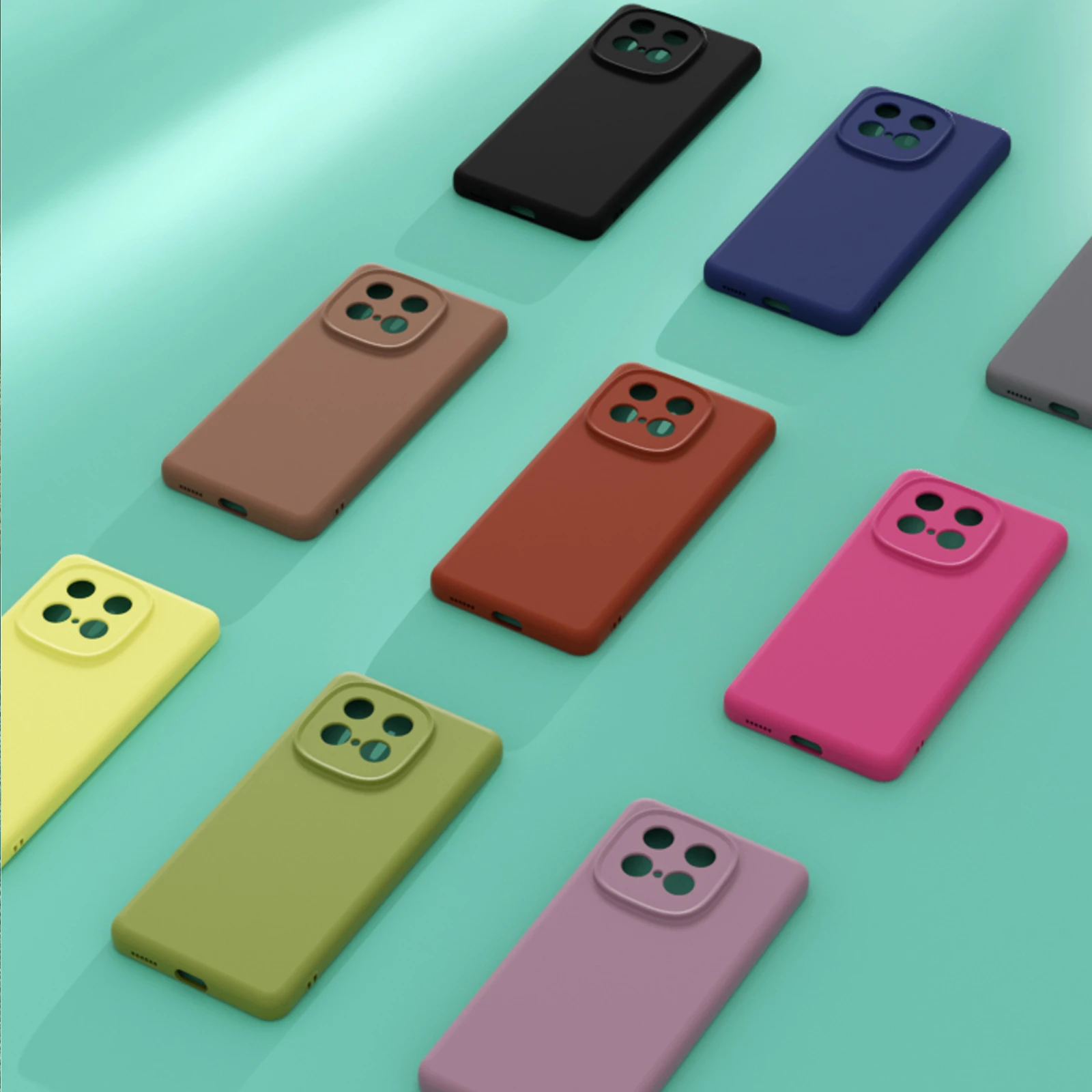 Shockproof Soft Liquid Silicone Case with Slim Design and Precise Camera Protection