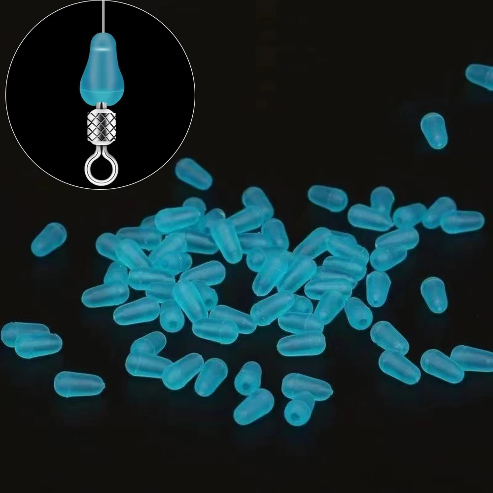50 pièces de bouchons ovales en silicone anti-emmêlement pour la pêche à la carpe et au