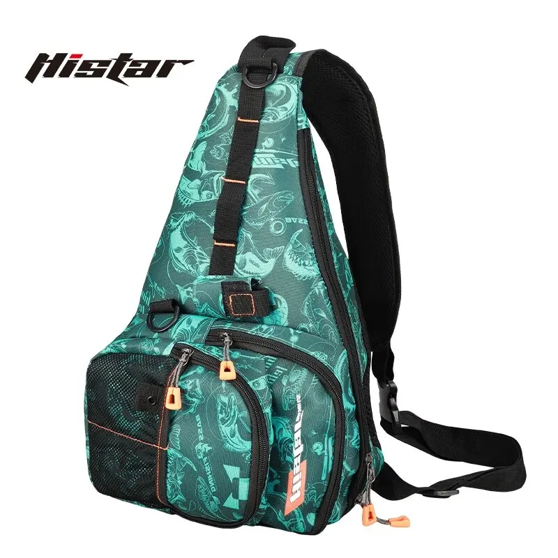 Sac à dos pêche HISTAR multifonction grande capacité imperméable sac bandoulière poitrine pêcheur