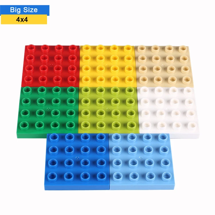 Building Block Plate Compatibility Duplo | Building Blocks Baseplates Big -  4x4 - Aliexpress
