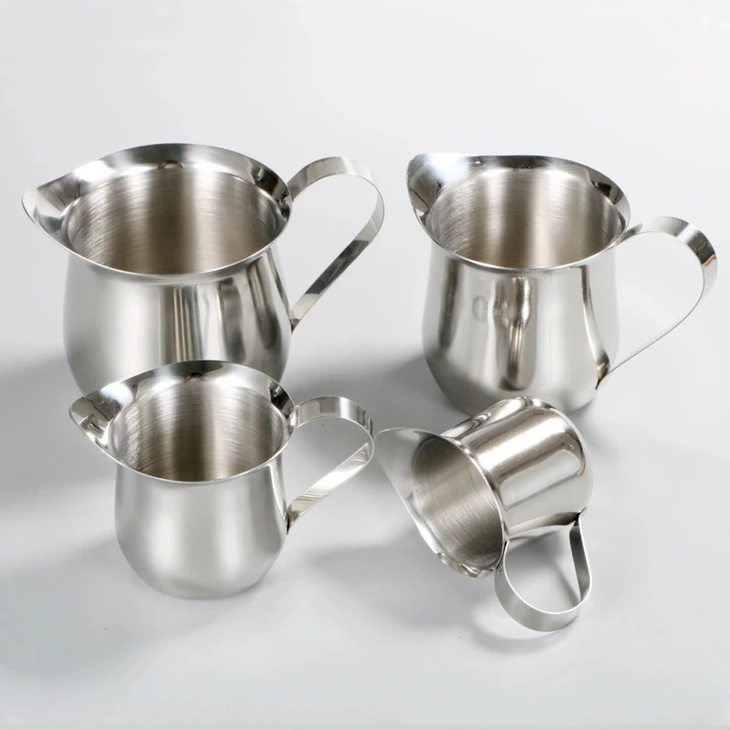Milk Frother Jug Milk Frothing Jug Stainless Steel Milk Jug Frothing Pitcher Espresso Milk Frother Cream Cup Coffee Latte Cream Pitcher Kitchen Coffee Accessories