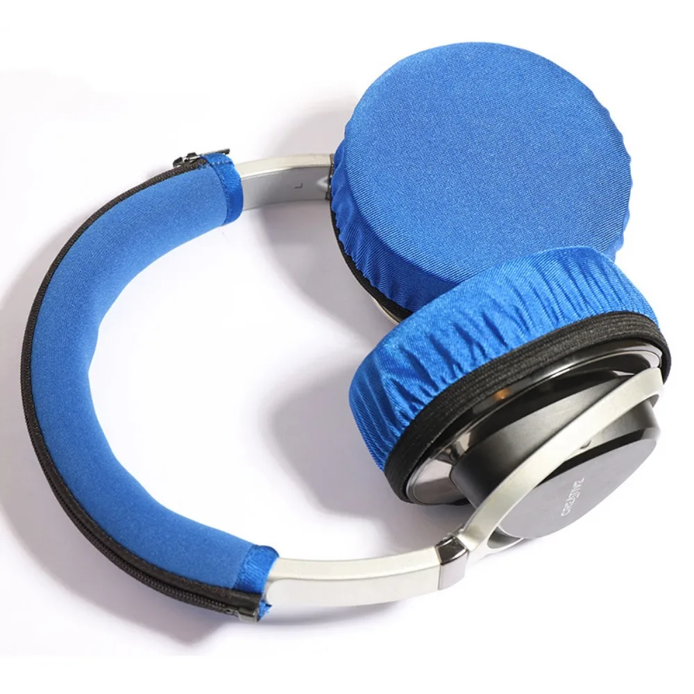 Reusable Hygienic Universal Soft Washable Headphones Elastic Protective Dust Proof Earpad Covers Non Woven Cloth Durable 1Pairs