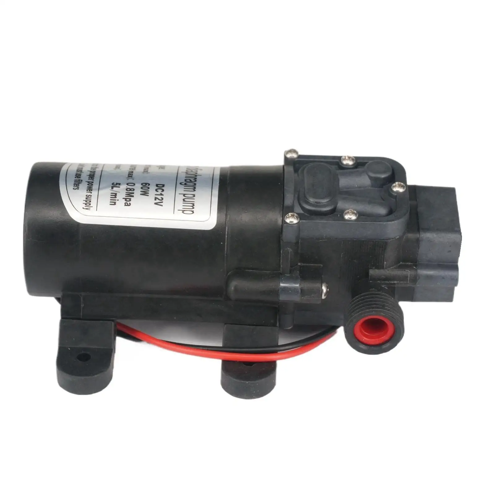 1/2 BSP 남성 DC 12V/24V 60W 전기 격막 펌프 가정 정원 차 세탁기 300L/h를위한 각자 프라이밍 승압기 역류 통제
