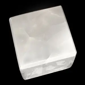 Image for XL Selenite Crystal Charging Disk Plate Cube Squar 