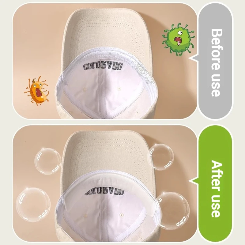 10/50pcs Summer Hat Pad Sweat Absorber Stickers Disposable Cotton Hat Sweat-absorbing Liner Pads Anti-dirt Sweat Hat Pad 패드