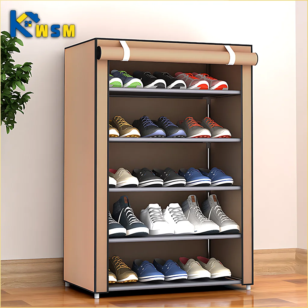 Shoe Rack Fabric Shoe Cabinet Multi-tier Combination Shoe Rack Home Bedroom Living Room Dustproof Storage Dormitory Simple Organizer