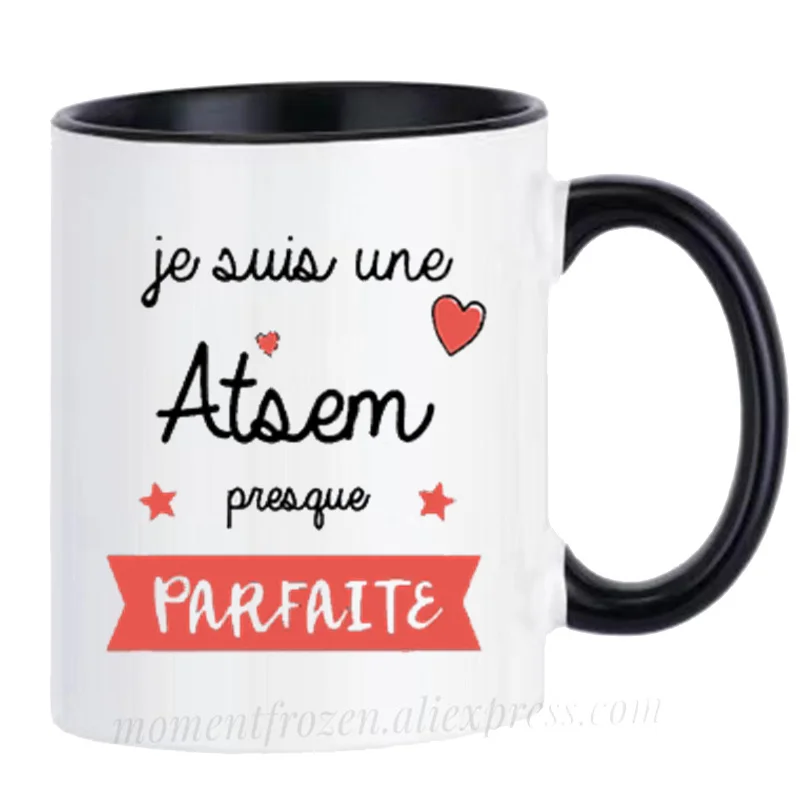 

Подарки Atsem, чашки для французских учителей, кофейные кружки, школьные и учебные часы для студентов, керамическая посуда для молока, посуда для кофе, чая, посуда для напитков