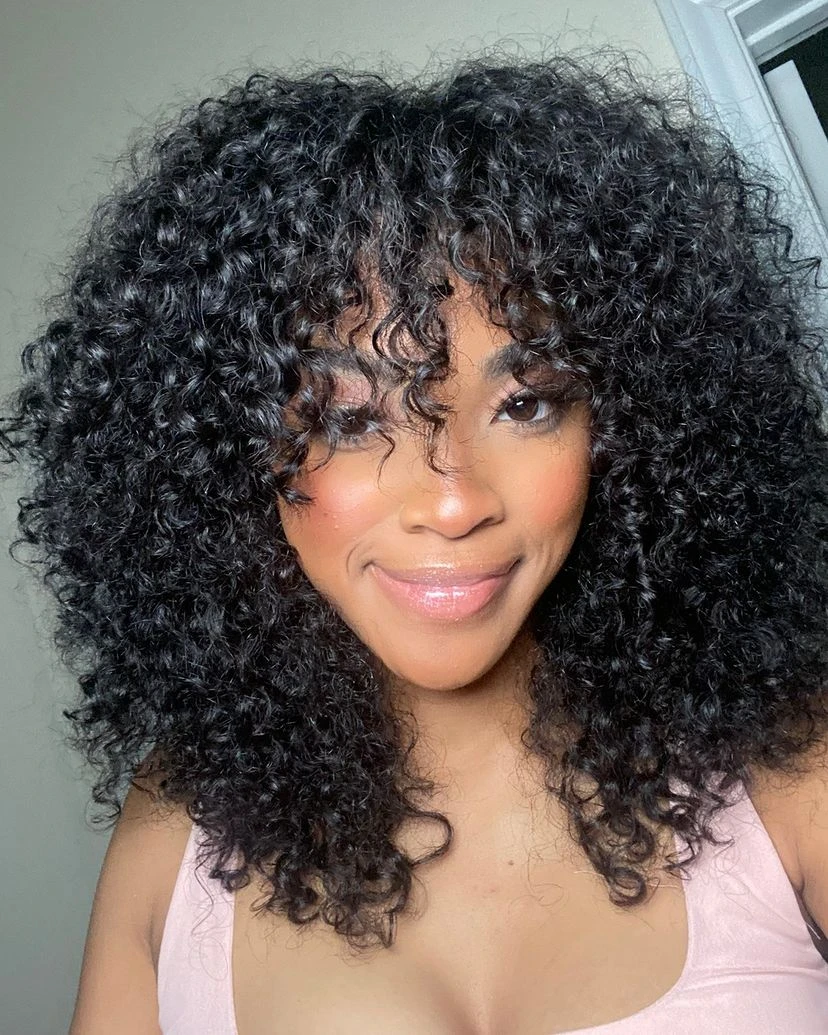 Bouncy Shaggy Bang Wig Water Wave Short Bob Hair Jerry Curly Human Hair  Wigs Deep Wigs For Black Women Full Machine Made - Full Machine Wigs -  AliExpress
