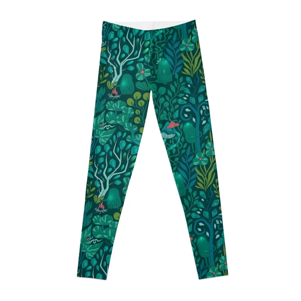 

Emerald forest keepers. Fairy woodland creatures. Tree, plants and mushrooms Leggings Sweatpants Womens Leggings