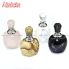 High Quality 40x60mm Big Size Perfume Bottles Natural Amethyst Rose Quartz Howlite Tutquoise NO Hole Pendants 2
