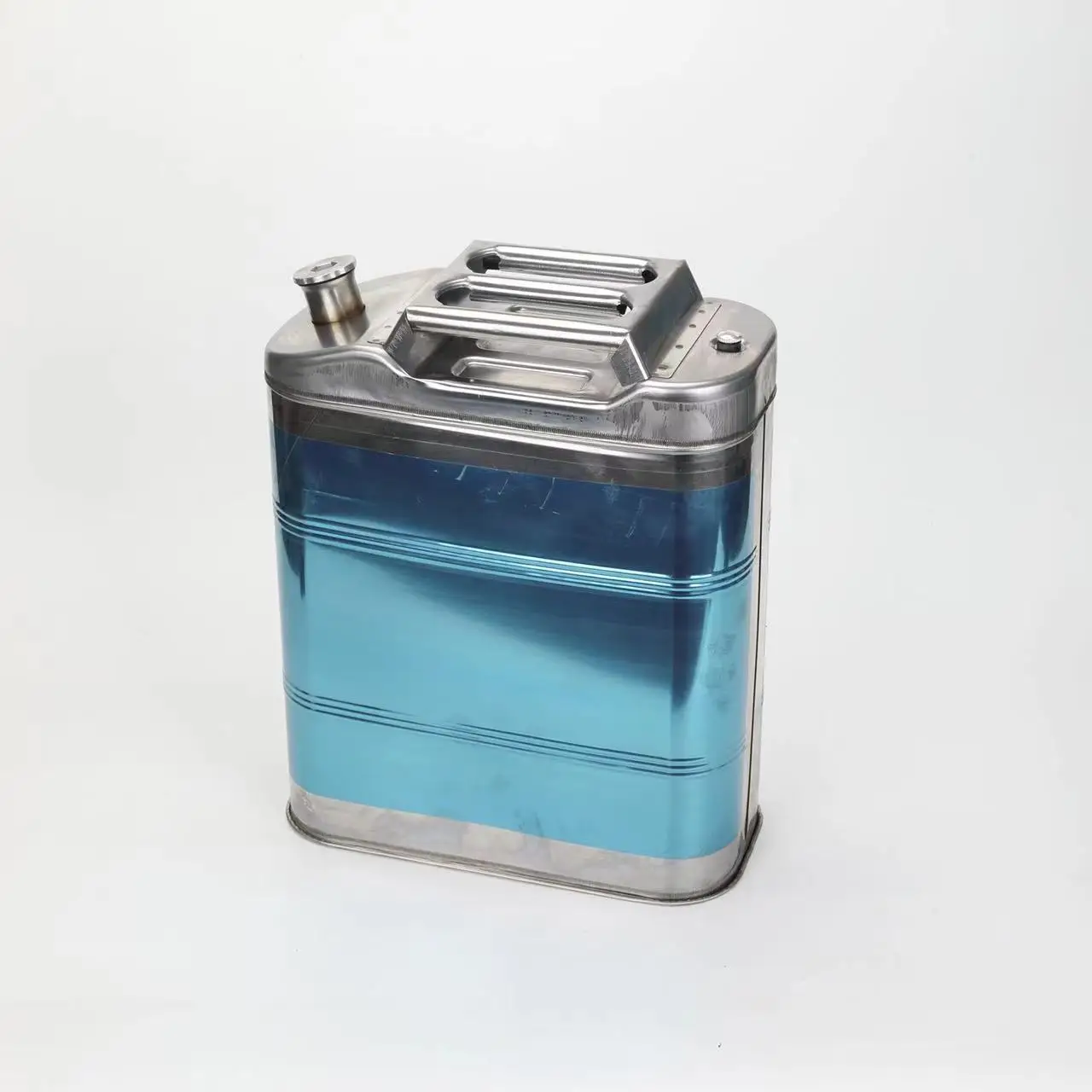 Gasoline Drum Three-handle Stainless Steel Oil Drum Portable with Bleed Valve Spare Gasoline New