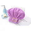 Colors Microfiber Solid Quickly Hair Hat Hair Turban Women Ladies Bathing Drying Towel Head Wrap Hat 2