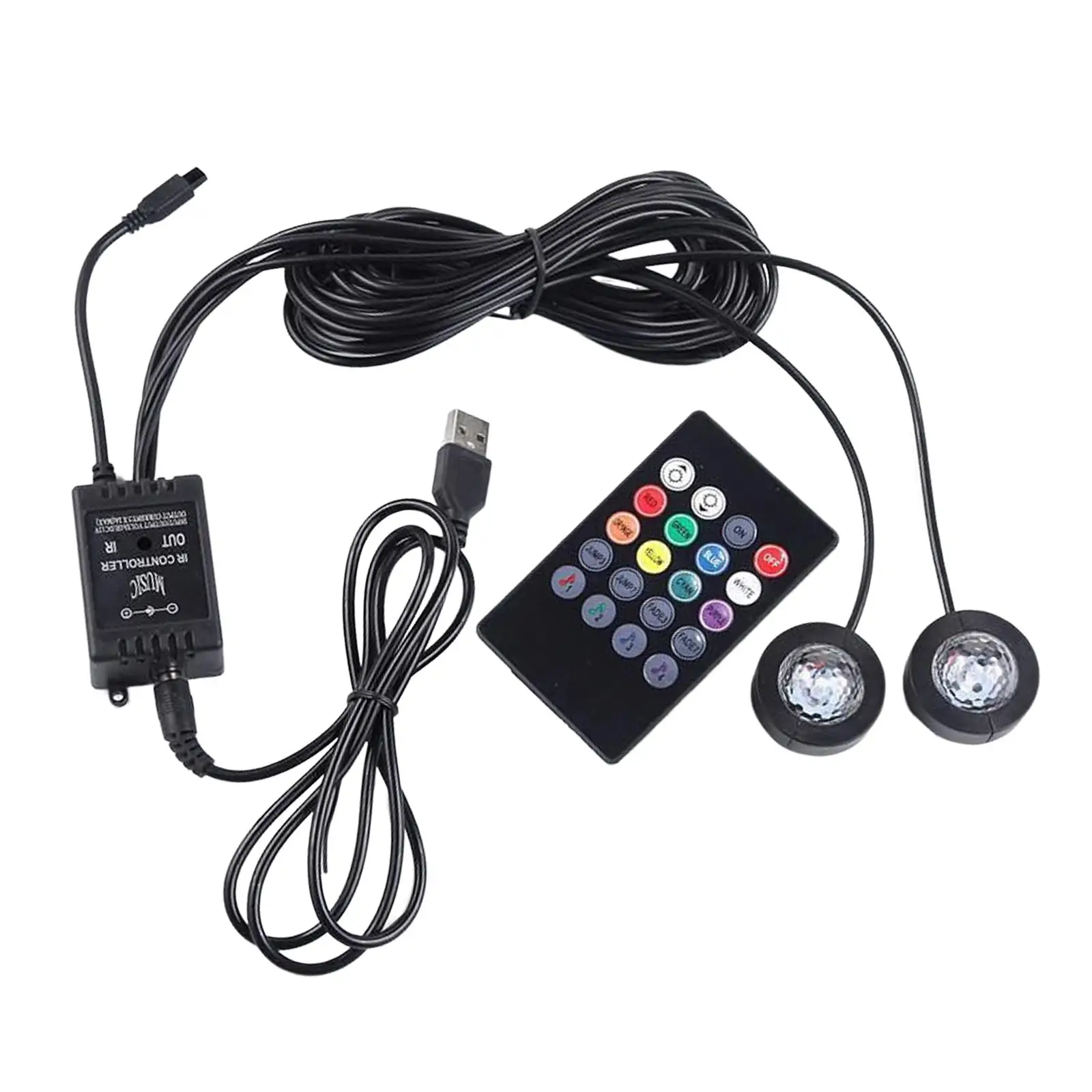 Car Interior Light Car Interior Ambient Light RGB Music Control for Automobiles