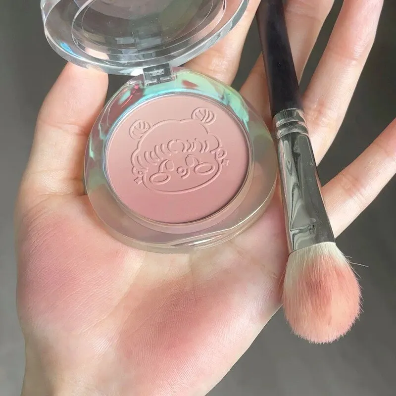 Dual Gradient Blush Highlights Natural Nude Makeup Brightening Cheek Purple Blue Female Niche Brand 2024 New 4
