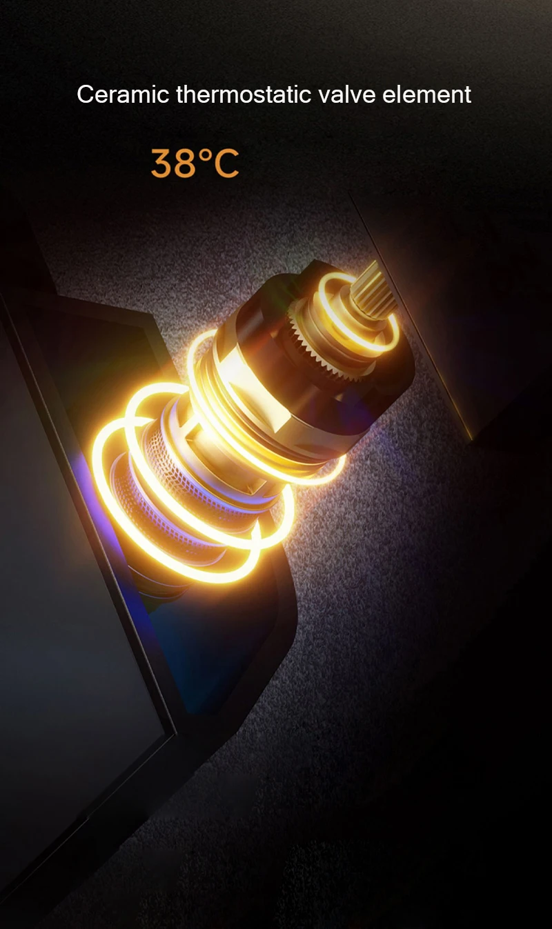 Description Picture 6 of itemLED Digital Shower System Bathroom Thermostatic Shower Set Bathtub Wall Mount SPA Rainfall Bath Faucet Modern Luxury Faucets Set