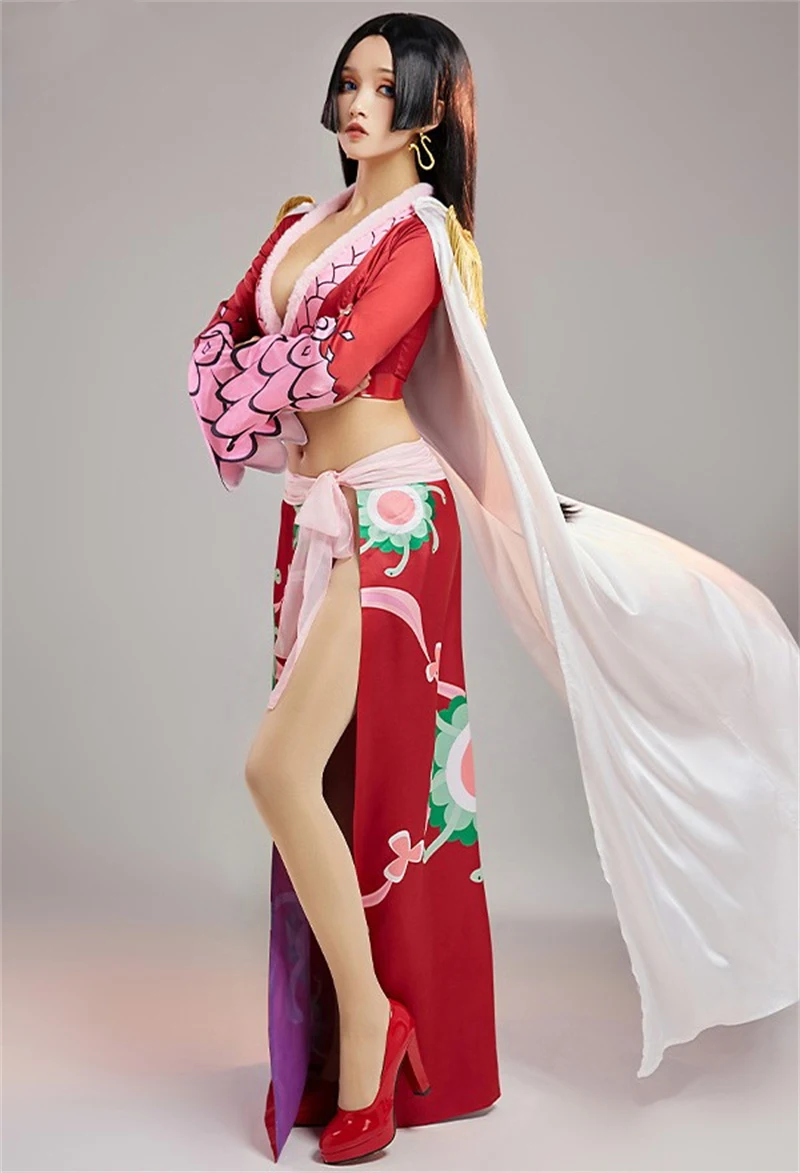 One Piece: Boa Hancock | Red Dress Cosplay Costume 25 One Piece Boa Hancock Red Dress Cosplay Costume