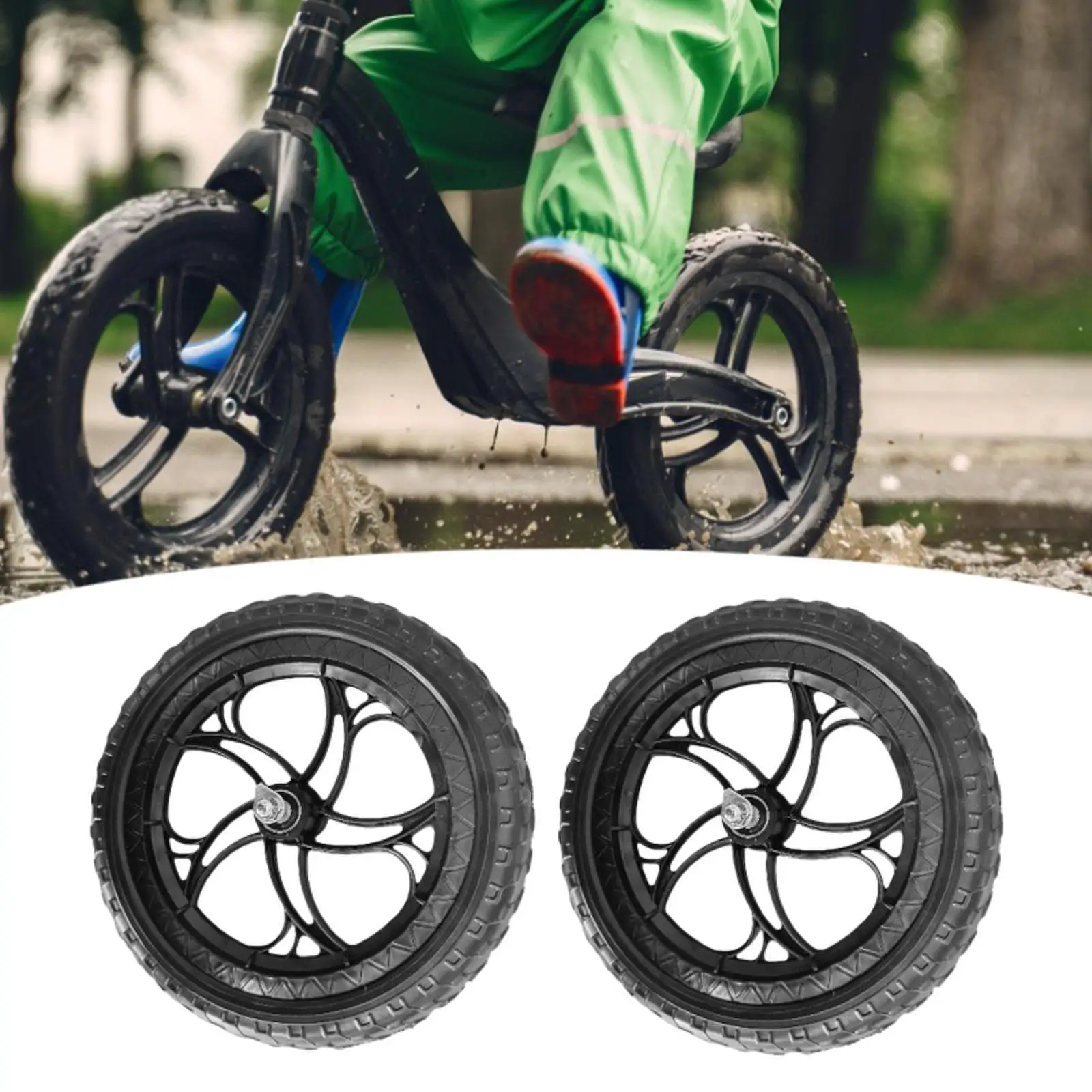 Versatile Balance Bike Replacement Wheels Non Inflatable Bicycle Tyre for Boys Girls Riding Birthday Gift